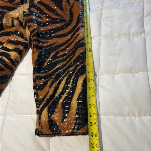 Selene Sport Vintage Tiger Print Jacket Blazer Black and Gold - Picture 8 of 12